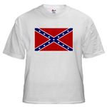 Confederate Battle Flag White T-Shirt