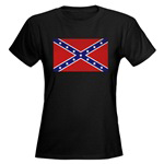 Confederate Battle Flag Womens Dark T-Shirt