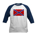 Confederate Battle Flag Kids Baseball Jersey