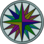 MultiColored Compass Rose