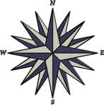 Blue Compass Rose